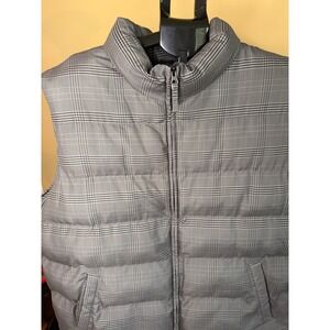 Weatherproof‎ Mens Grey Glen Plaid Puffer Vest Full Zip Jacket XXL RN 11590